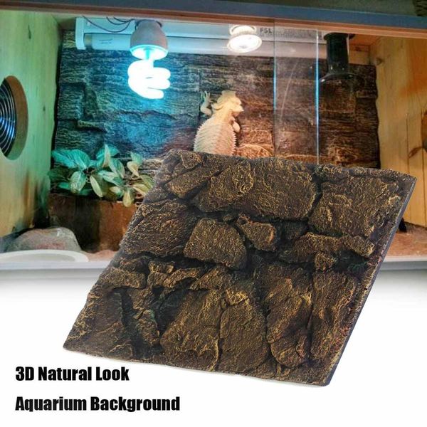 

3d foam rock stone aquarium background fish tank backdrop reptile boards aquarium landscaping decoration background 60x45x3cm