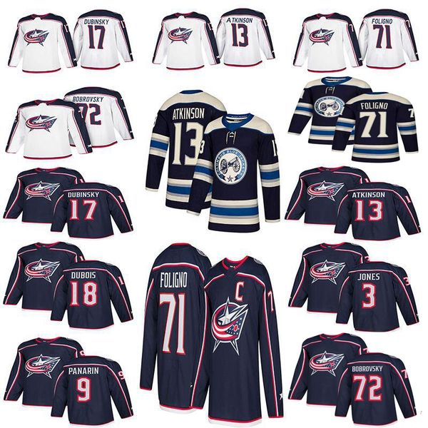 

columbus blue jackets jersey 13 cam atkinson 17 brandon dubinsky 3 seth jones 9 artemi panarin 71 nick foligno hockey jerseys stitched, Black;red