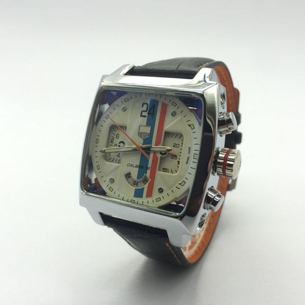 

The new watche will be the automatic mechanical preci ion teel ca ual bu ine leather trap mechanical watch, Slivery;brown