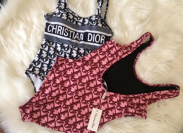 

De igner bikini wimwear for women 2019 new italy brand bathing uit beachwear ummer one piece lady d letter print wim uit dr02