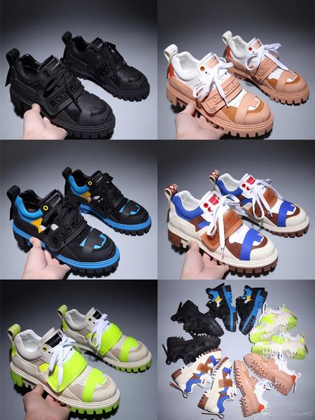 

2020 new spring women's color matching shake bottom personality knit socks boots men's shoes casual sports shoes top, Black