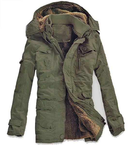 

men's winter cotton thicken parka jacket with removable hoodie, Blue;black