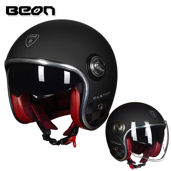 

beon b-108a motorcycle helmet 3/4 open face helmets motocross vintage casque moto casque casco capacete retro helmet