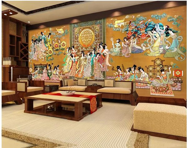 

3d wallpaper custom p mural huge chinese palace girl figure background home decor living room 3d wall murals wallpaper for walls 3 d