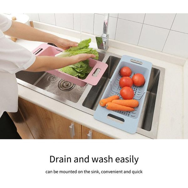 

регулируемая большая кухня стиральная машина фрукты овощная тарелка флитер воды корзина для хранения выдвижная подвесная раковина полая слив