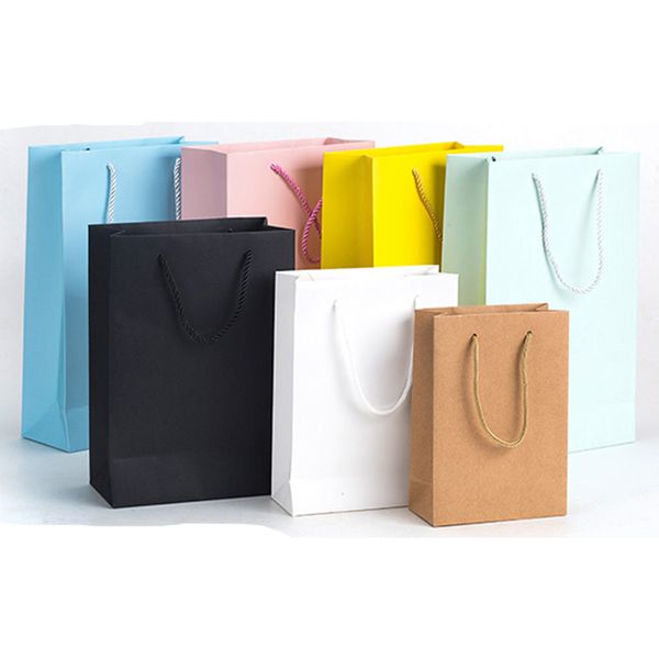 

10 pcs new arrival kraft shopping paper bags custom gift packing ten sizes available custom