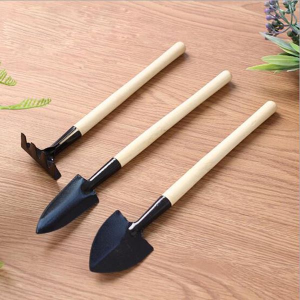 

mini set outdoor bonsai tools handmade plant planting flower spade/shovel garden hand tools three-piece sale for watering kits