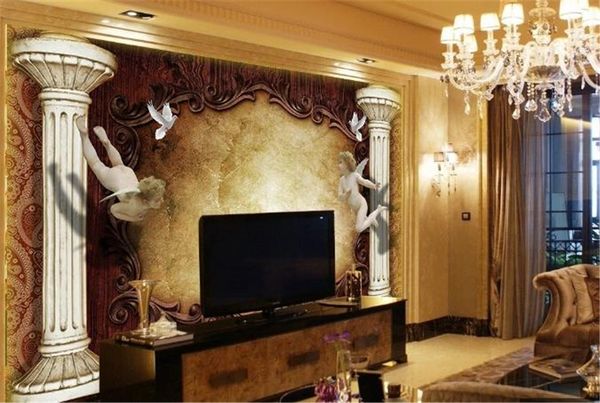 

низкая цена на обои европейская римская колонна ангел тв фон стены 3d персонаж обои расширенный увлажнение обои