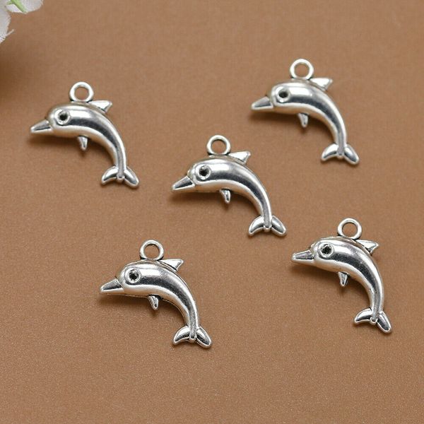 

100шт / мешок ancient серебряный дельфин животных шарм подвеска для решений серьги ожерелья браслета ювелирных изделий аксессуары лучший дру, Bronze;silver