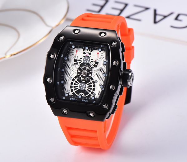 

7 colors junbie men's diving sports watch men analog date quartz watch men's casual diamond, Slivery;brown