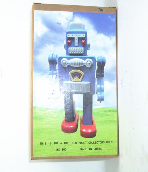 

funny] collection retro wind up toy metal tin the robot mechanical toy clockwork toy figures model kids christmas gift