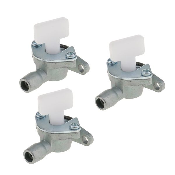 

3pcs motorcycle fuel gas valve tap shut off switch 49cc motorcycle silver