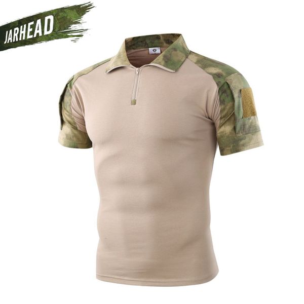 

men short sleeve fast dry pullover t-shirt outdoor tactical camping climbing breathable camouflage t-shirt undershirt, Gray;blue