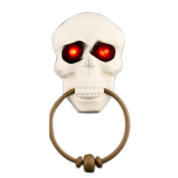 

halloween horror doorbell ghost festival skeleton toys haunted house party supplies shining skeleton head prop