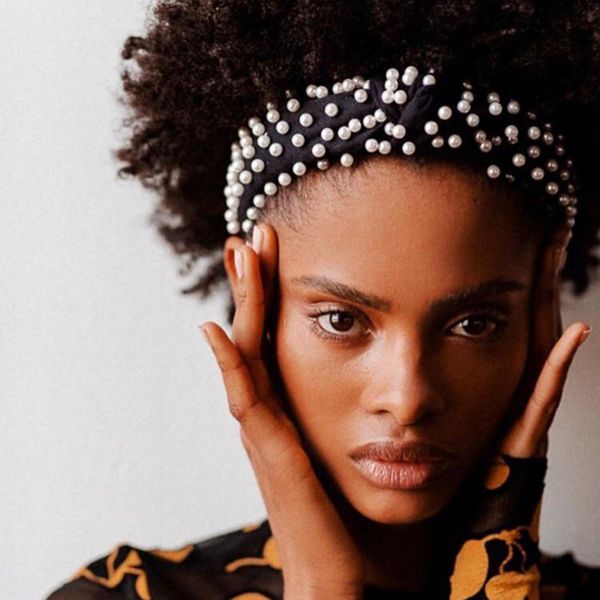 

european and american new elegant headband fashion all-match fabric imitation pearl wide-brimmed hair accessories supply, Silver