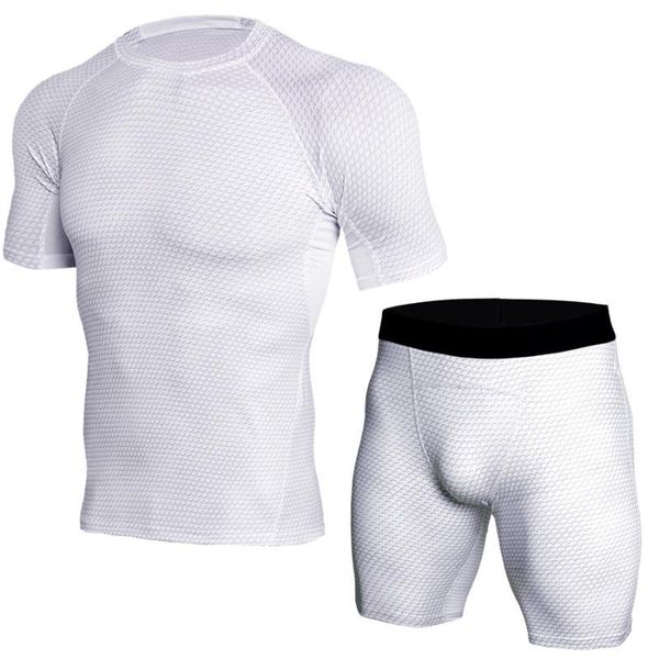 

fashion man fitness set anti-swear gym wear stretch training cloth man sports wear, White;black