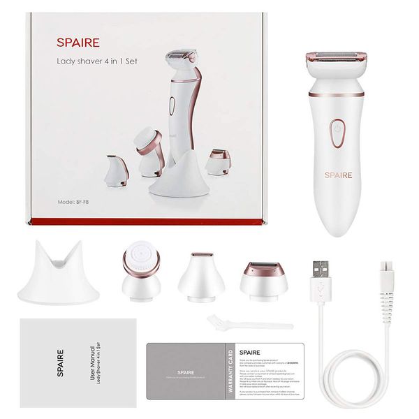 

4 in 1 electric shaver waterproof razor shaving machine women hair leg bikini depilation trimmer depilatory barbeador eletrico