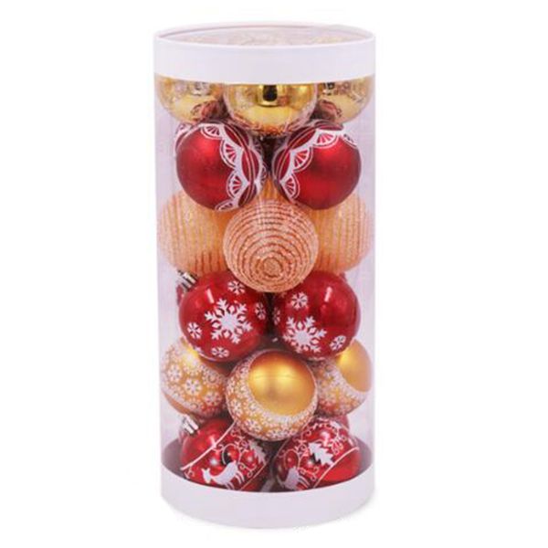 

24pcs painted mixed christmas tree decor balls xmas party window home furnish christmas hanging ball ornament decoration