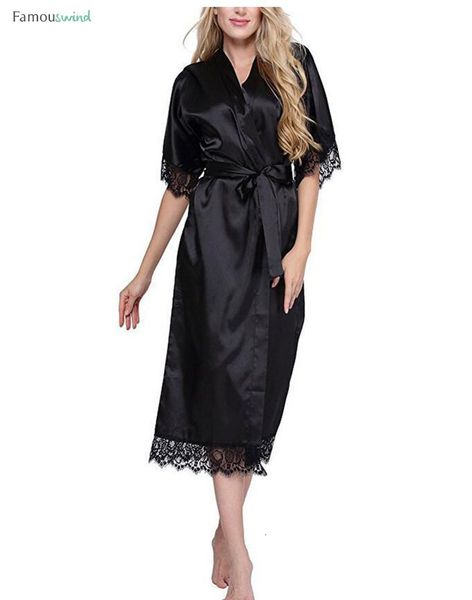 

качество высокое черное белье женщины solid rayon xl long lingerie кимоно юката nightgown плюс размер s  xxxl 050, Black;red
