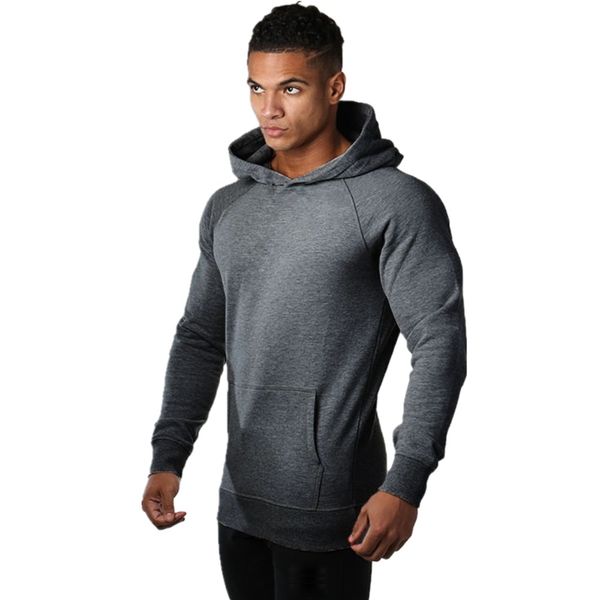 

discount men gyms hoodies gyms fitness bodybuilding sweatshirt crossfit pullover sportswear male workout hooded jacket clothing, Black