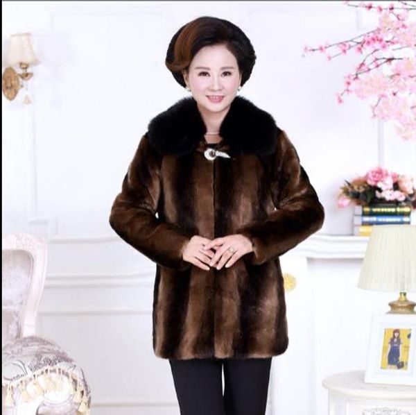 

furry 2020 winter women's faux fur coat artificial fur overcoat furry jacket femme plus size fake outwear z201, Black