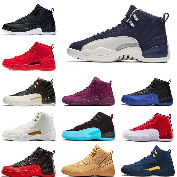 

fashion comfortable light new color 12 12s mens basketball shoes gym red international flight bordeaux ov white cny michigan sneakers sports