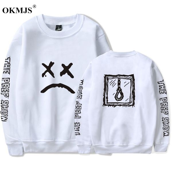 

lil peep hood hoddie men/women sweatshirts men fashion long harajuku round neck sweatshirt hip hop streetwear clothes, Black