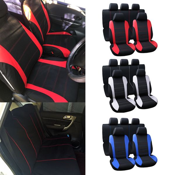 

full car seat cover seat protector universal fit most cars interior accessories gray black automobiles covers car-styling