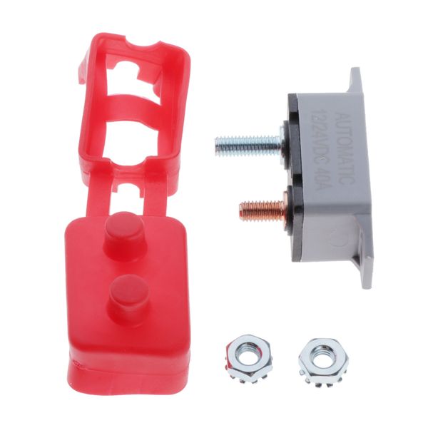 

universal 40amp 12v auto automatic fuse reset circuit breaker copper stud