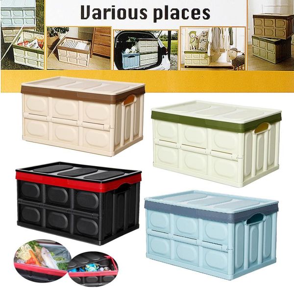 

car storage box car toolbox trunk organizer box auto trash tool bag folding cargo storage stowing tidying accessories 30l
