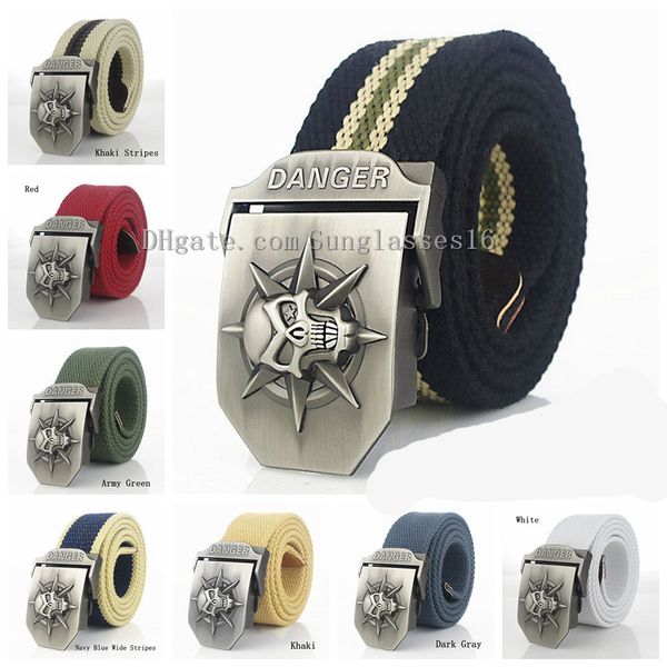 

14 colours 38mm skull belt buckles for men automatic alloy casual canvas belts men belt waistband plus size 46 54 62 inch, Black;brown