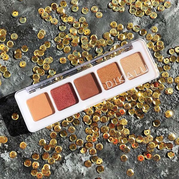 

5 color shining eye shadow pigment glitters makeup sunset palette beauty eyeshadow cd88