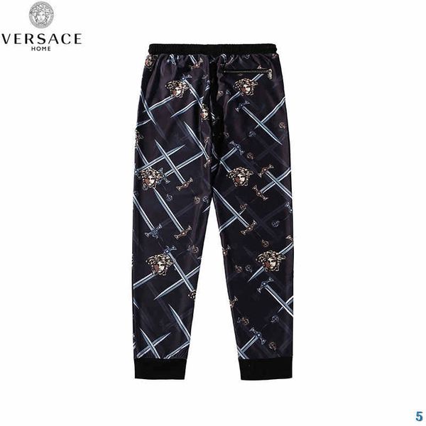 

designer track pants mens casual brand zipper letters sculpture with medusa print blue plaid pants fashion streetwear mens luxury pants5, Black