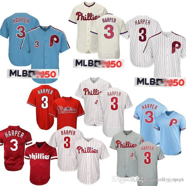

99 mitch williams 3 bryce baseball jersey 10 darren daulton 7 maikel franco 2019new, Blue;black