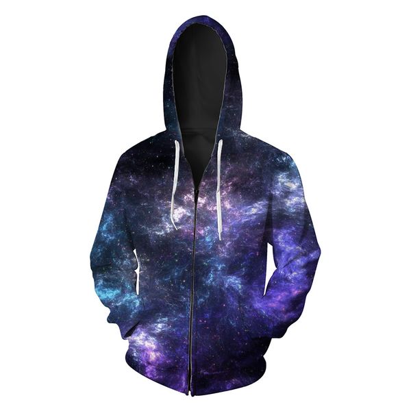 

new star printed men's cards hats and guards in 2019 fashion european and american zipper men's guards blouse hoodies, Black