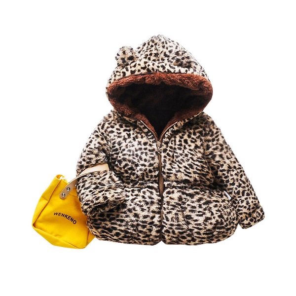 

winter fashion leisure paragraph thickening leopard grain cotton-padded clothes to keep warm winter coat, Blue;gray