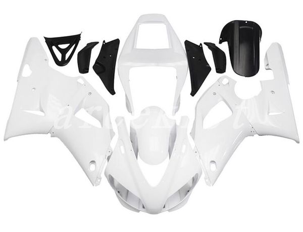 

новый abs мотоцикл обтекатель комплекты подходят для yamaha yzf-r1 98 99 yzf1000 1998 1999 r1 комплект кузова на заказ все белый глянцевый