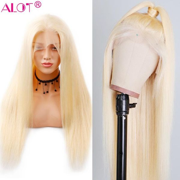 

straight brazilian remy human hair 613 blonde wigs 150% density lace front wig with baby hair 613 human wig pre plucked, Black;brown