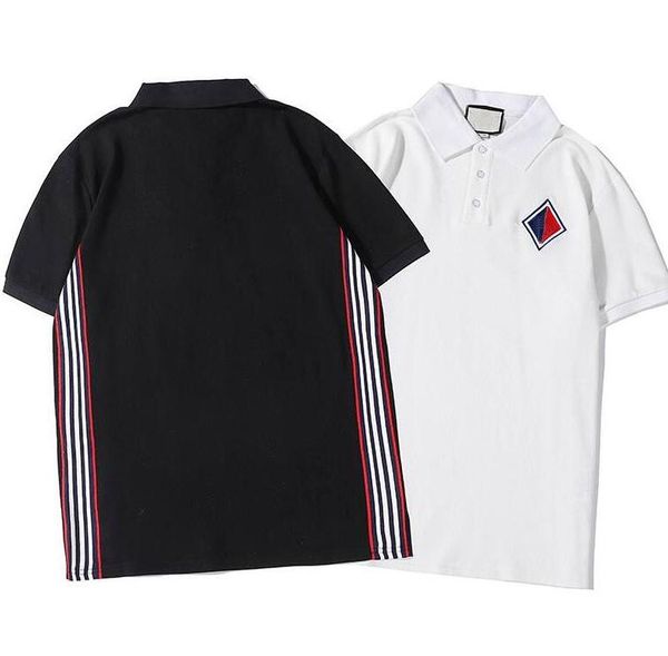 

20ss wholesale designer polos for mens tee shirts brand polo summer casual men shirts embroidery 2 colors, White;black
