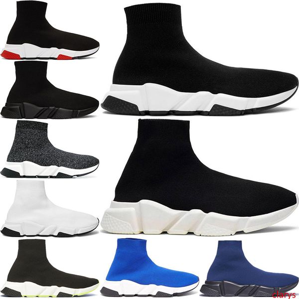 

2020 new paris speed trainers knit sock shoes original luxury designer mens womens sneakers discount casual shoes 36-45