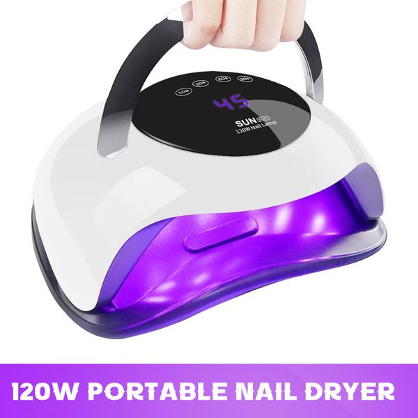 

120w uv led lamp for nails curing uv gel nail polish nails dryer dual hands led lamp for manicure nail art equipment