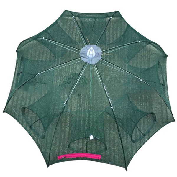 

2018 4-16 holes automatic folding fishing net shrimp cage nylon foldable crab fish trap cast net cast fol safety & survival z911