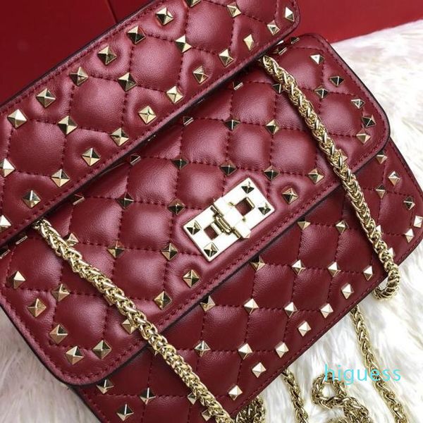 

designer-handbag ladies shoulder bag bag handbag shoulder pure moder rivet fashion wallet handbag