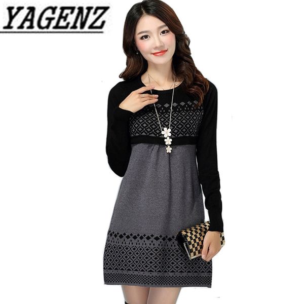 

autumn winter women's fashion knit sweater pullover dress large size women long-sleeve slim sweater dress ladies clothing 4xl, White;black
