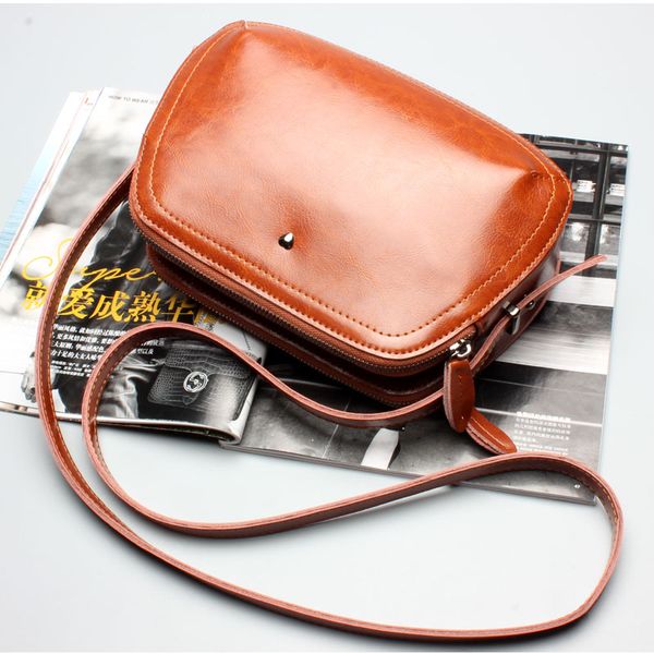 

women bags genuine leather shoulder bags summer small casual messenger bag brown blue color