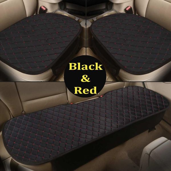 

car seat cover 1 set universal 5 seats winter warm soft for velvet plush seat cushion front back rear car chair pad protector