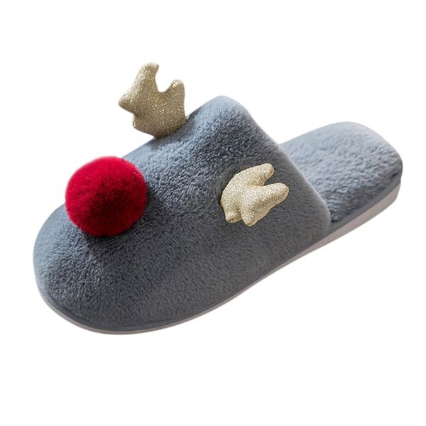 

shoes men 2020 spring winter new men's winter home deer indoor slippers non-slip shoes casual warm slippers warm shoe#n19, Black