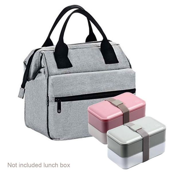 

wear resistant lunch bag leakproof with handles portable picnic large box reusable insulated waterproof tote cooler crossbody, Blue;pink