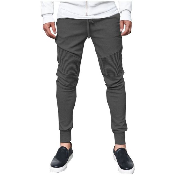 

2019 осень весна mens fitness sweatpants мужчины бодибилдинг тренировочные брюки casual hip hop шаровары тощий длинные tracksuit брюк, Black