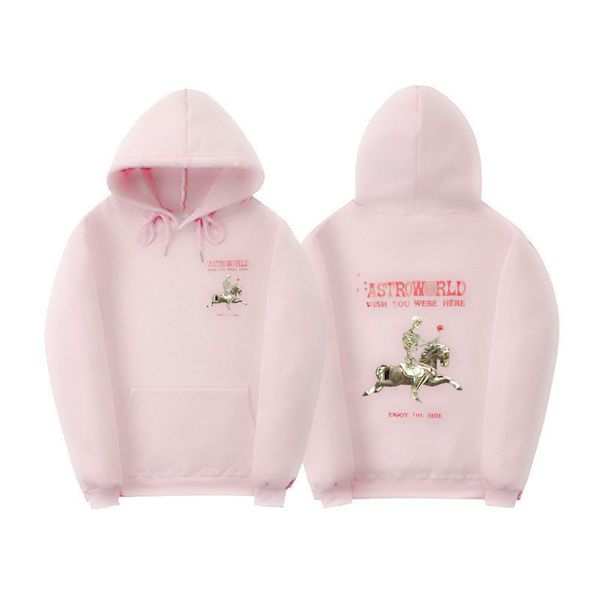 

fashion mens hoodies designer travis scott astroworld print souvenir casual clothes aw skull horse homme spring hoodies quality, Black